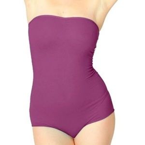 American Apparel strapless bodysuit purple plum